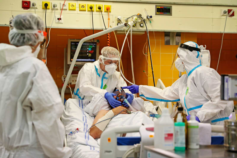 Lékaři během covidové pandemie