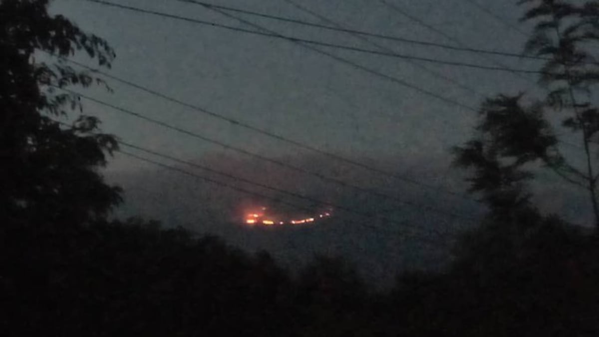 Správa národních parků v Tanzánii zveřejnila fotku hořící hory.