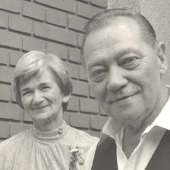 Legendární herec Rudolf Hrušínský s manželkou Evou.
