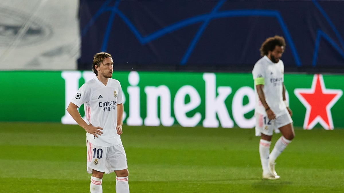 Luka Modrič s číslem 10 a zaskakující kapitán Marcelo těžce nesou druhou domácí prohru v řadě