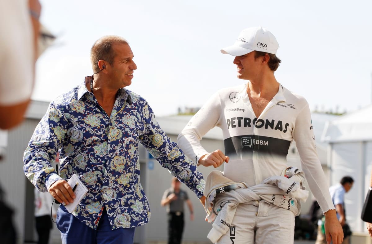Kai Ebel a německý pilot Nico Rosberg