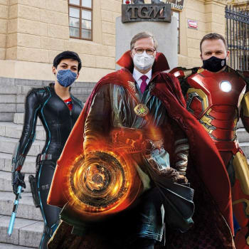 Politici koalice SPOLU coby hrdinové Avengers. (Zdroj: Facebook / Spolu)