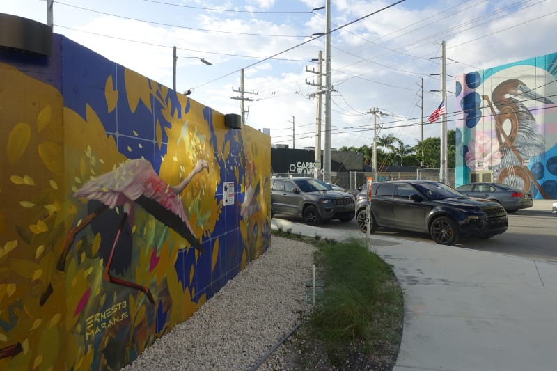 Graffiti dominují většině zdí ve čtvrti Wynwood