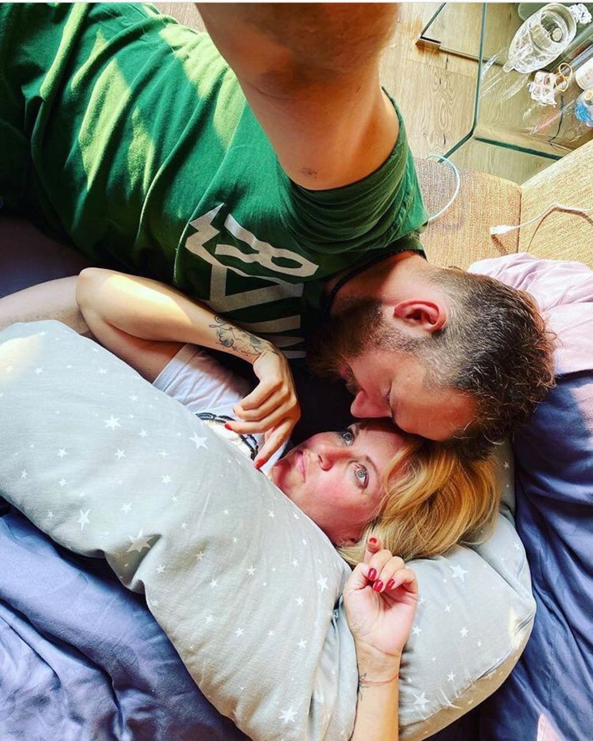 Selfie s manželem z porodnice