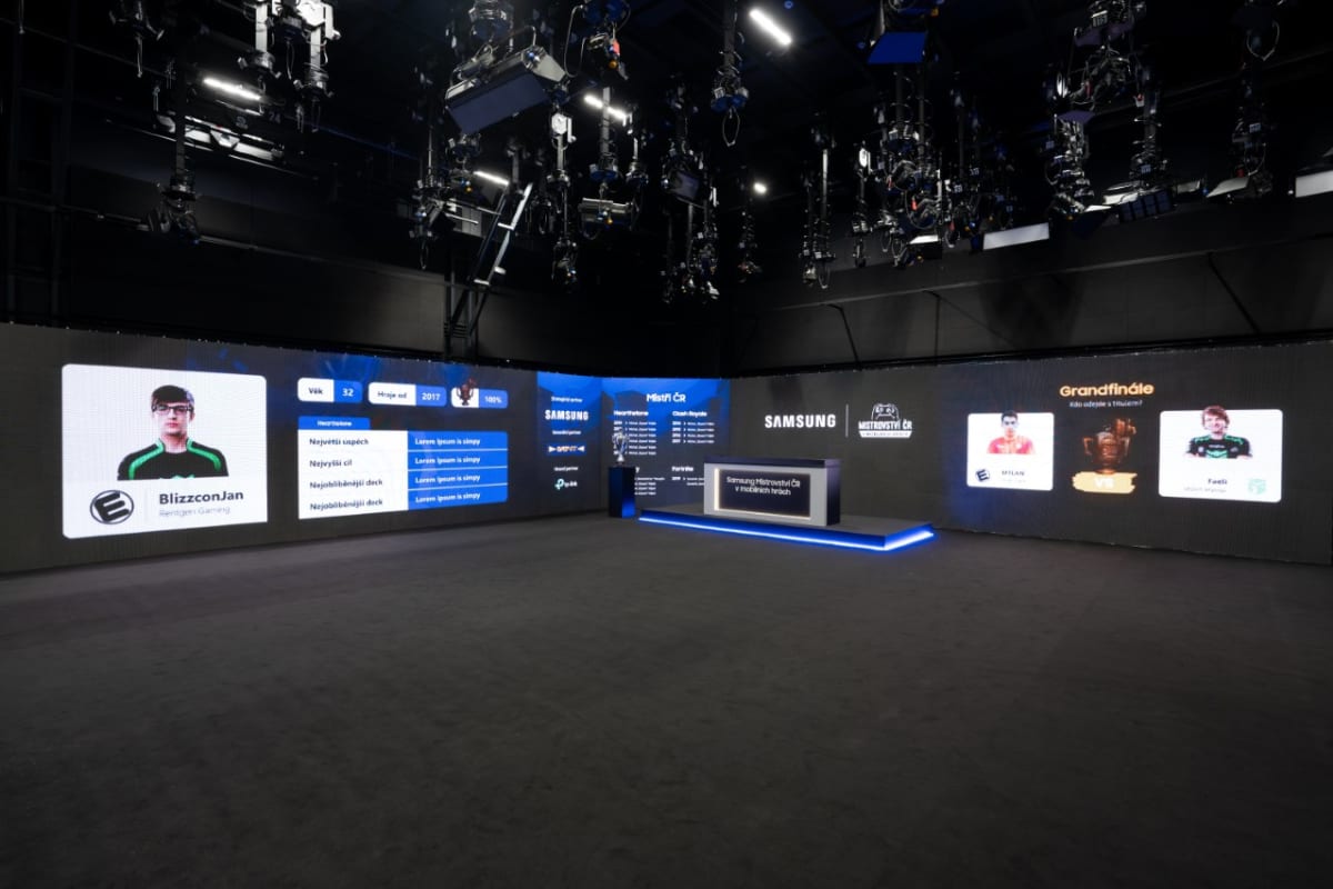 Studio PLAYzone připraveno k vysílání Samsung mistrovství ČR v mobilních hrách 2020