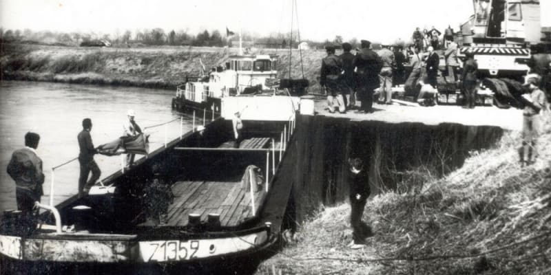 Propagační akce pro splavnění Odry v Bohumíně v roce 1976