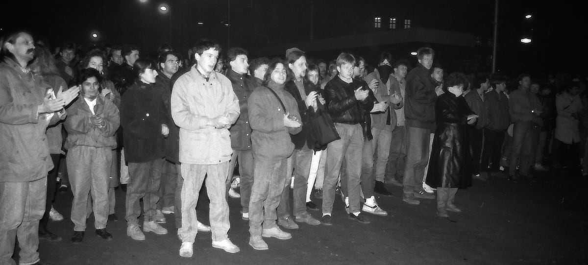 Ekologické demonstrace v Teplicích v listopadu 1989
