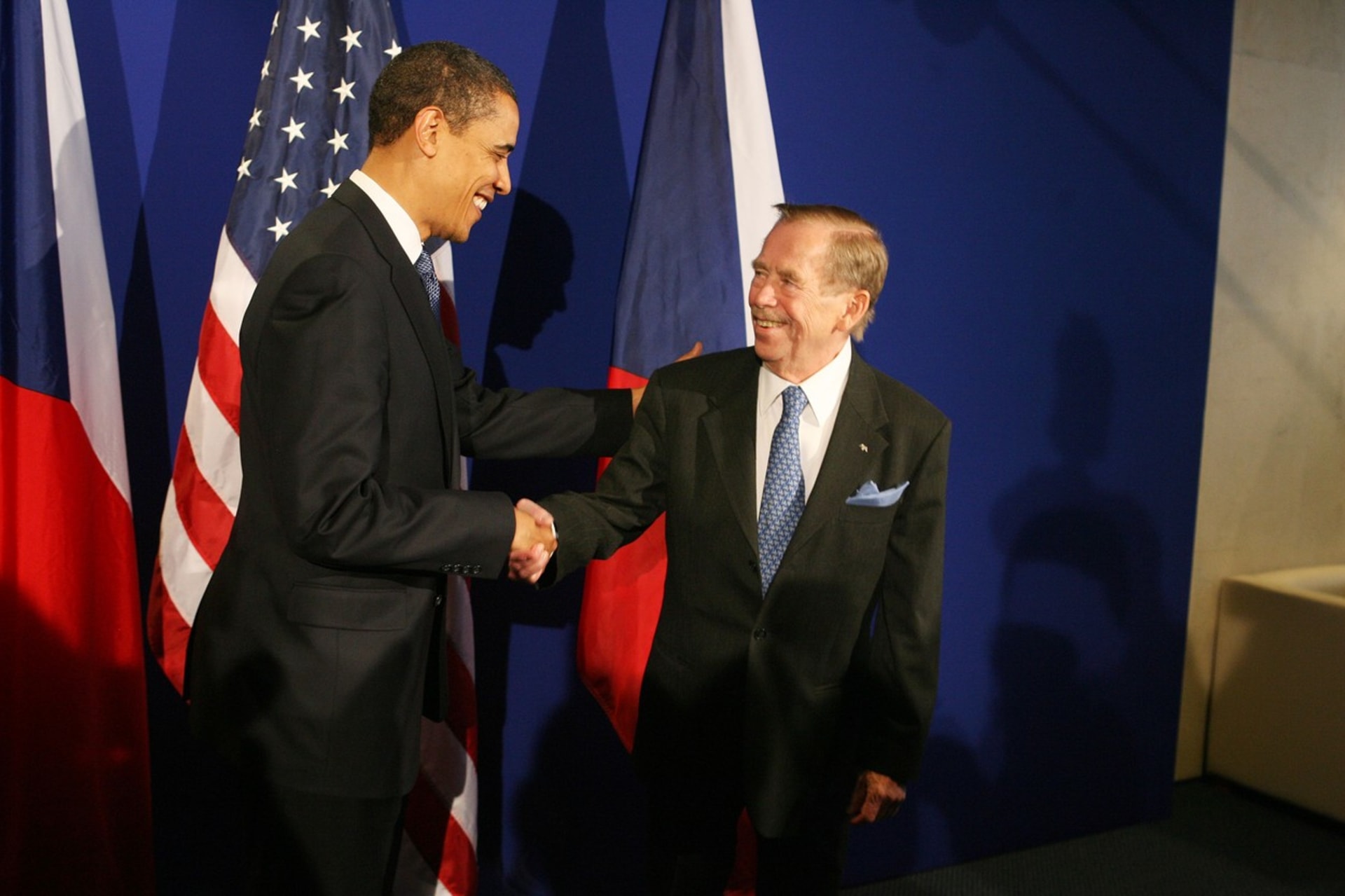 Václav Havel společně s americkým prezidentem Barackem Obamou