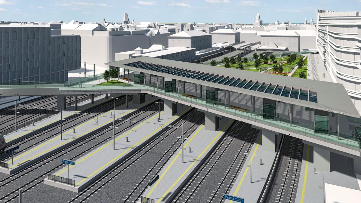 Vizualizace Masarykova nádraží, zdroj: Správa železnic