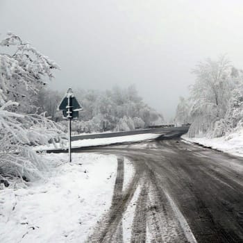 Sníh v Dolních Nivách. 