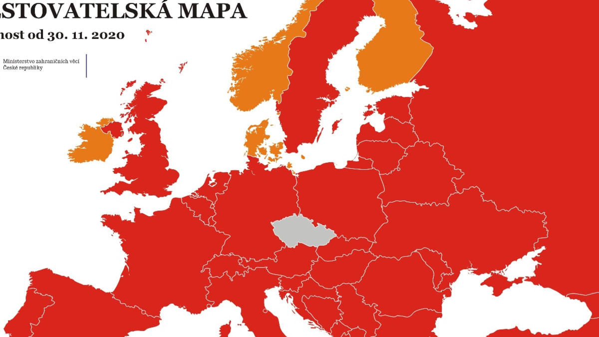 Lotyšsko a Estonsko budou od pondělí na semaforu pro cestování červené.
