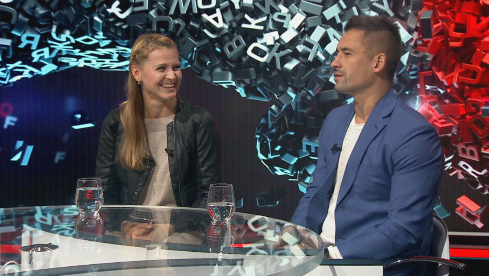 Lucie Šafářová a Tomáš Plekanec v pořadu KB Interview 6. prosince 2020.