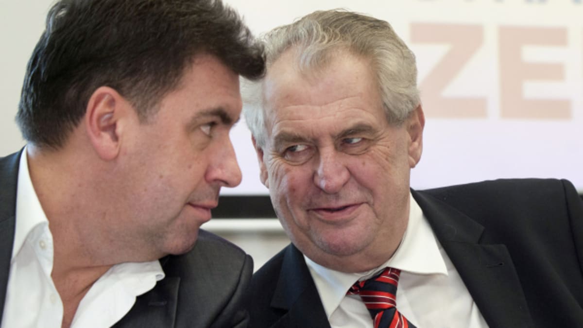 Poradce Martin Nejedlý a prezident Miloš Zeman