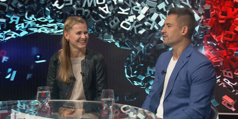 Lucie Šafářová a Tomáš Plekanec v pořadu KB Interview 6. prosince 2020.