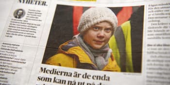 Thunbergová na den vedla největší švédský deník. Výtisk věnovala klimatické krizi