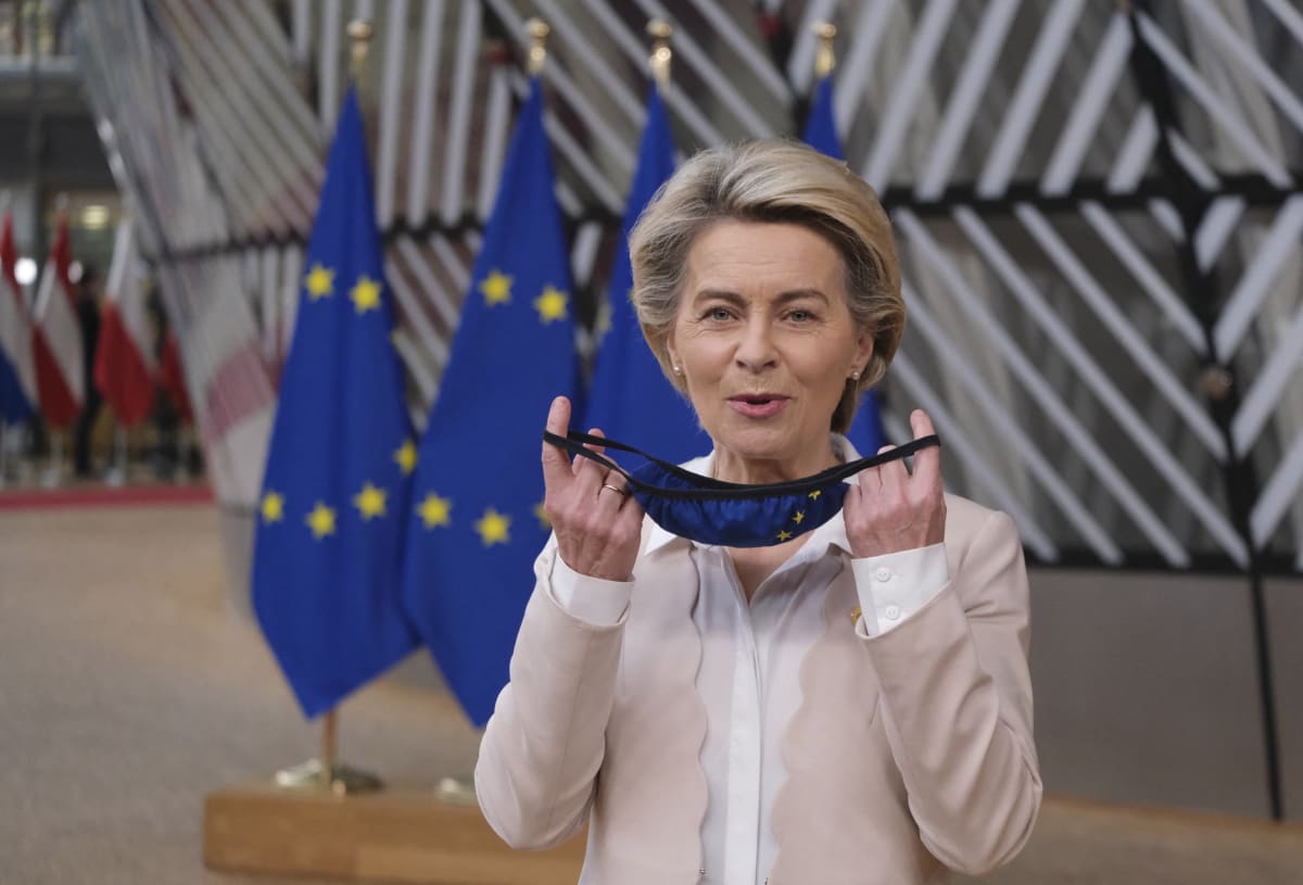 Předsedkyně Evropské komise Ursula von der Leyenová na bruselském summitu ve čtvrtek 10. prosince.