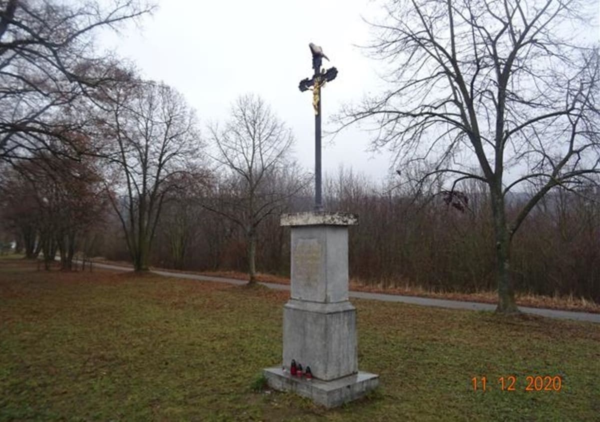 Kříž v brněnské místní čtvrti Maloměřice (Zdroj: Městská policie Brno)