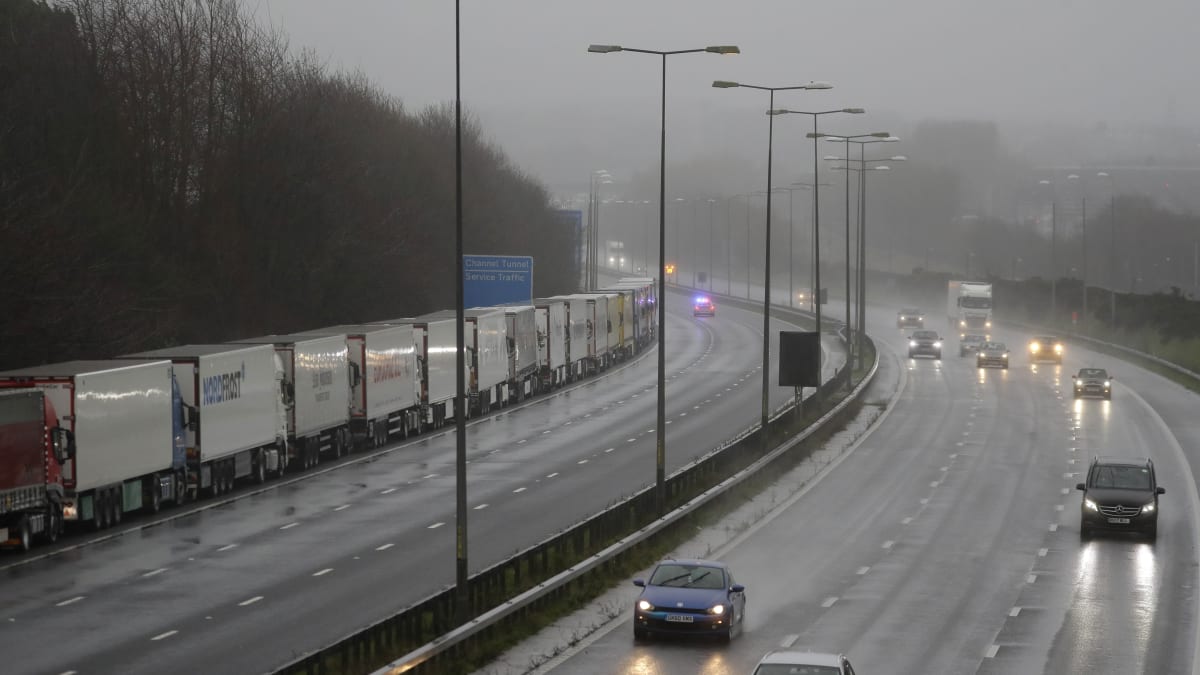 Francie zakázala od nedělní půlnoci po dobu 48 hodin veškerou cestu ze Spojeného království, včetně nákladních vozidel přepravujících náklad tunelem pod Lamanšským průlivem nebo z přístavu Dover na jižním pobřeží Anglie.