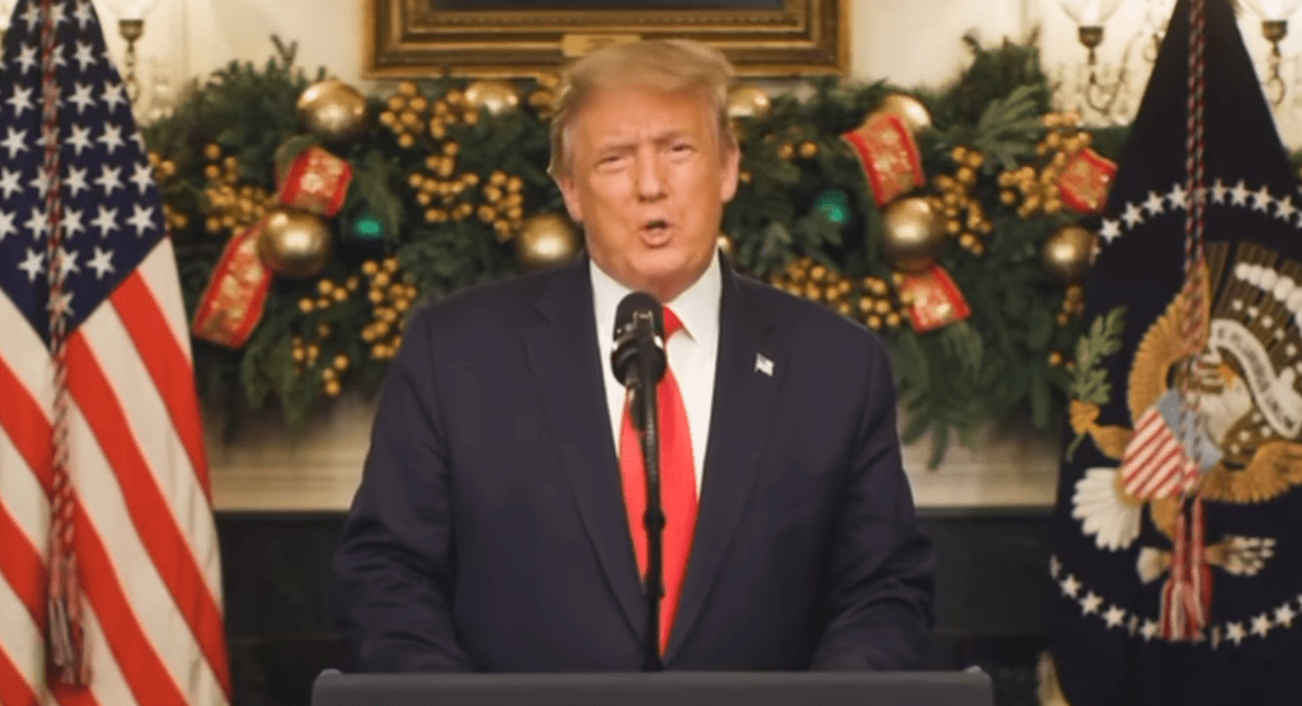 Donald Trump ve svém vánočním poselství
