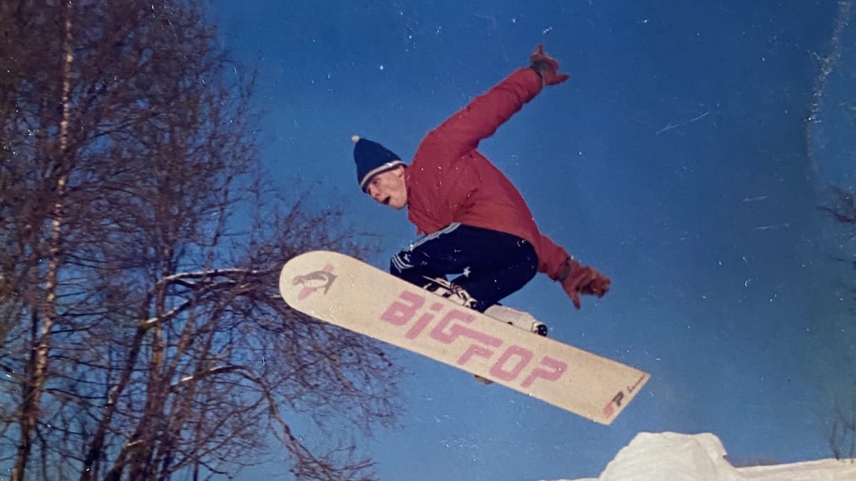 Začátky Josefa Holuba na snowboardu