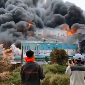 Požár farmaceutické továrny na Tchaj-wanu