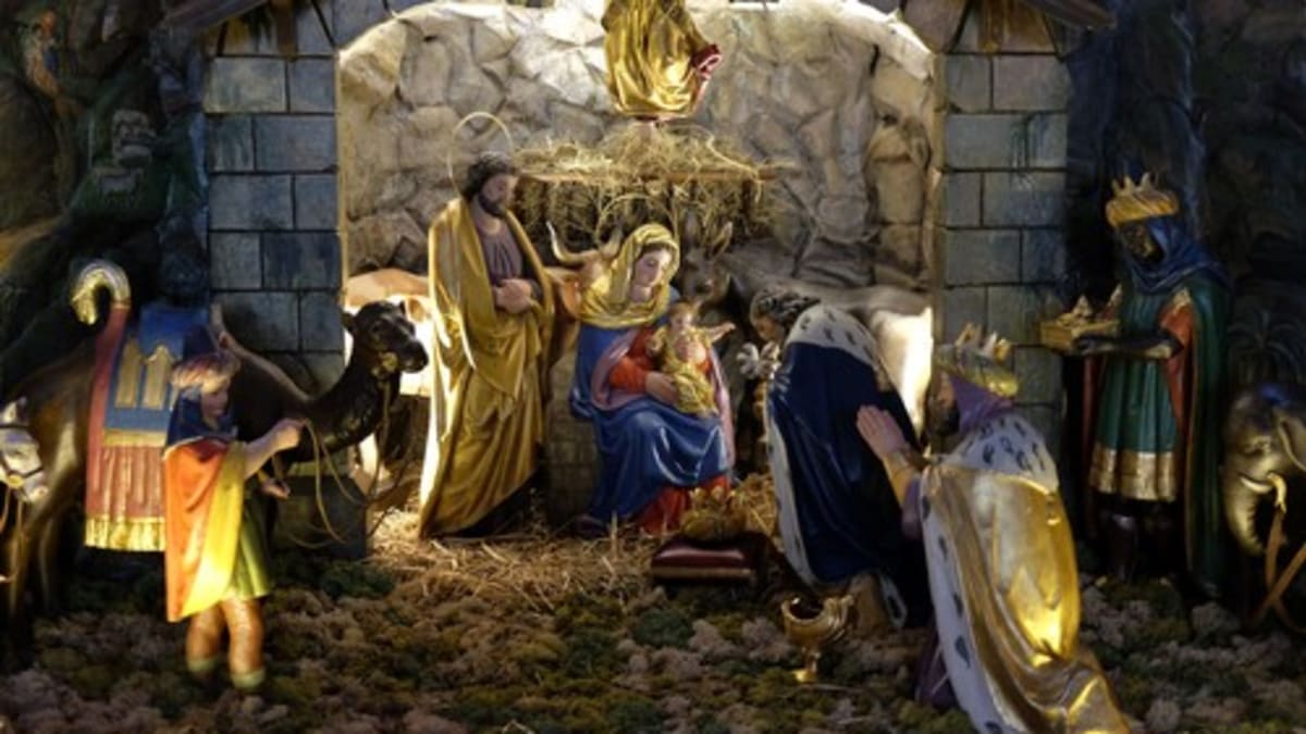 Betlém vyobrazující scénu narození Ježíše Krista v rakouském Grazu