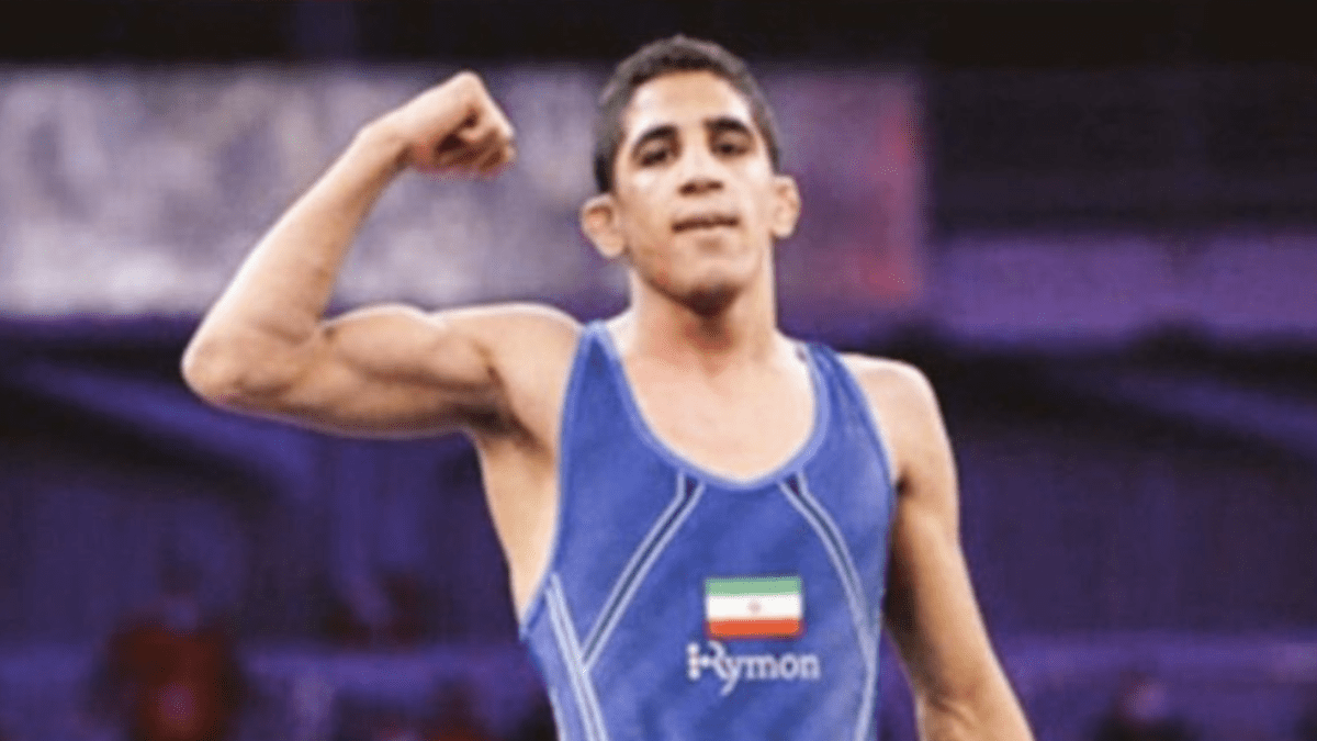 Íránský zápasník Mehdi Ali Husejní (Zdroj: Twitter)