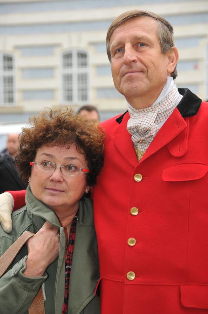 Václav Vydra s manželkou, herečkou Janou Bouškovou.