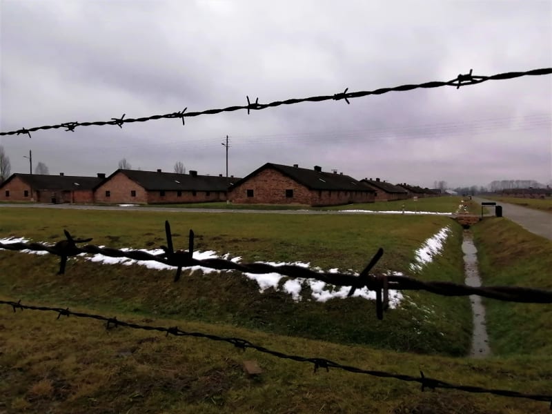 Koncentrační tábor Osvětim-Březinka, 25. ledna 2021.  Kvůli koronaviru je areál uzavřen