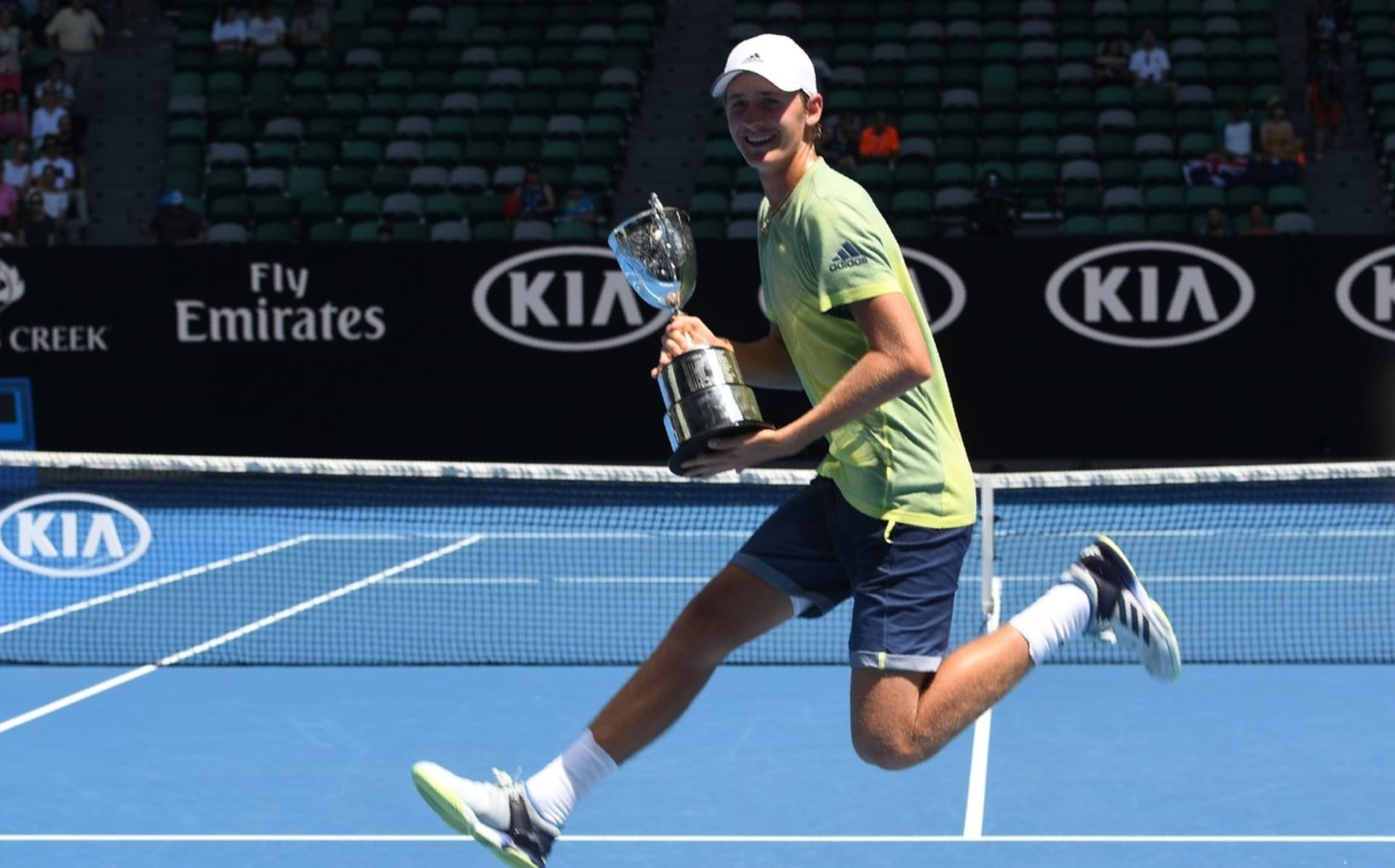 Sebastian Korda a jeho nůžky na juniorském Australian Open v roce 2018