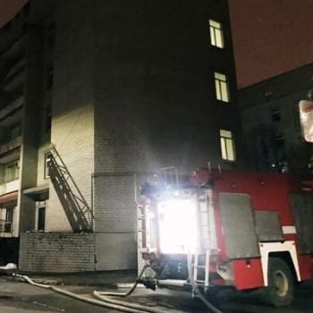 Požár v ukrajinské nemocnici