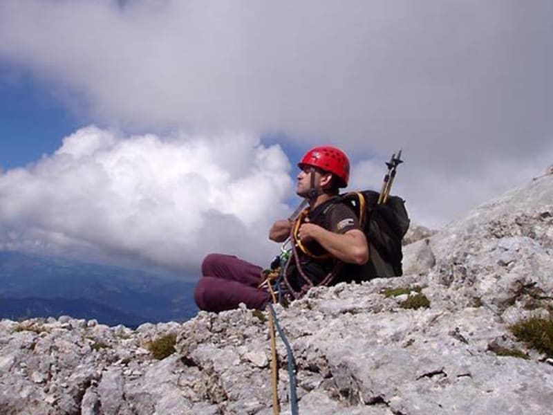 Nevidomý horolezec Jan Říha na Dachsteinu