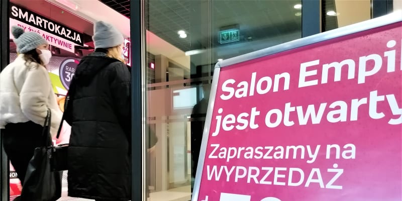 Nákupní centrum v Cieszyně, sleva 70 procent