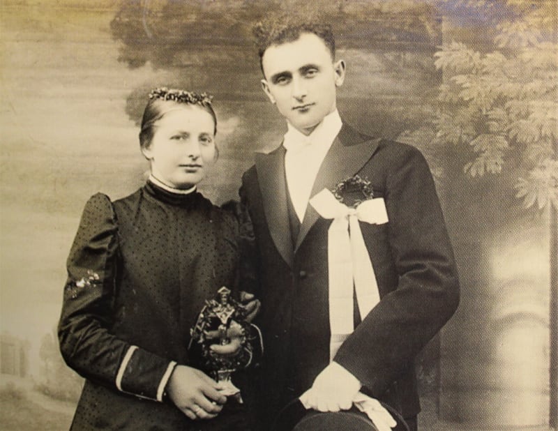 Gertruda a Franz Lasákovi z Hlučínska, Franz bojoval u Stalingradu a skončil v zajetí. 