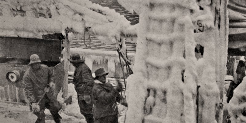 Zamrzlé lodě na Baltu v únoru 1929 (zdroj: časopis Světozor)