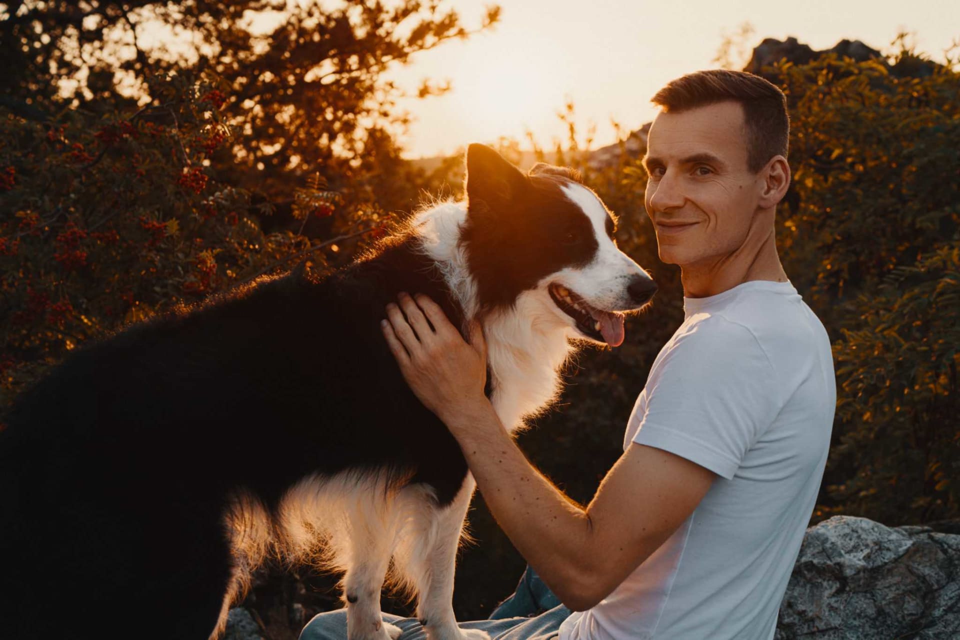 Trenér Robert Zlocha se svým psem/ Autor fotografie: Petr Huser