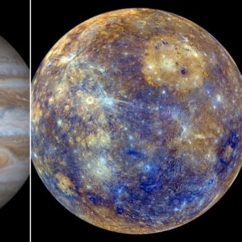 Planety Jupiter a Merkur