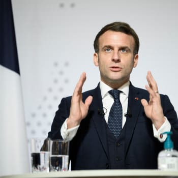 Na on-line Davos konferenci vystoupil také francouzský prezident Emmanuel Macron.