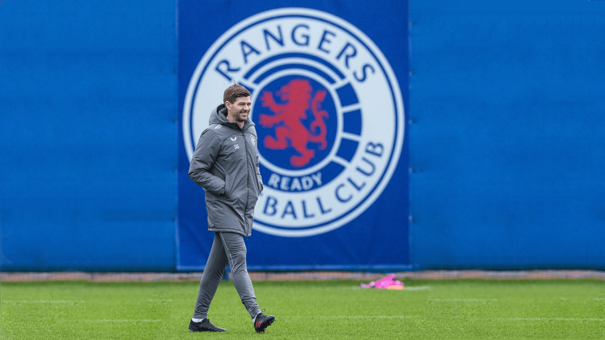 Trenér Steven Gerrard v tréninkovém centru Glasgow Rangers