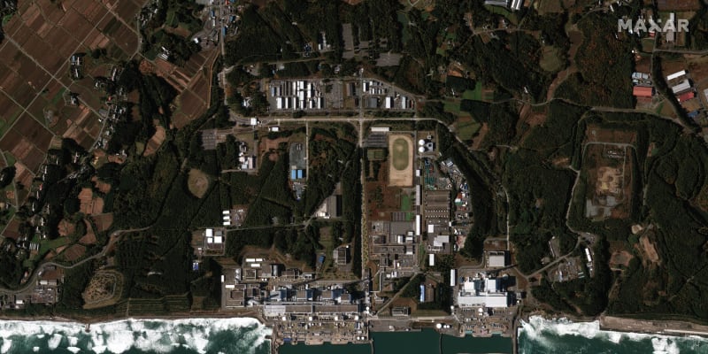 Fukušima letecký pohled