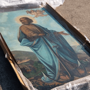 Obraz sv. Klimenta od Antona Haffnera se po 28 letech vrátil na Slovensko