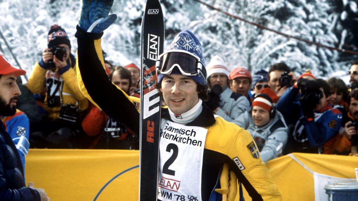 Ingemar Stenmark po svém vítězství ve slalomu na mistrovství světa 1978 v Ga-Pa.