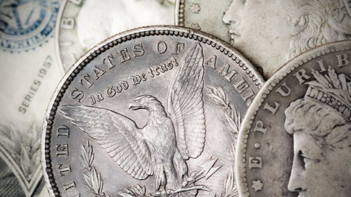 Americké stříbrné dolarové mince