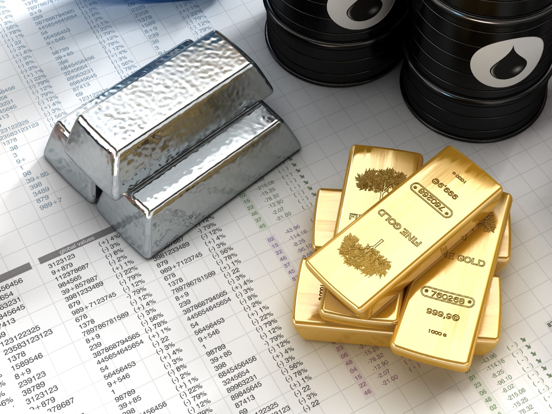 Zlato a stříbro slouží často jako investiční kovy. 