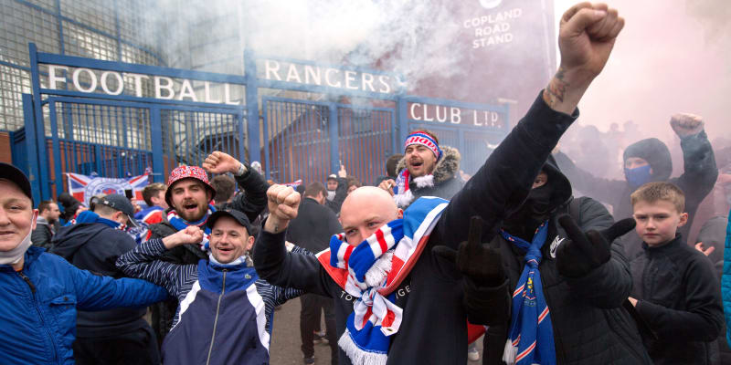 Fanoušci Rangers FC slaví poslední ligový titul.