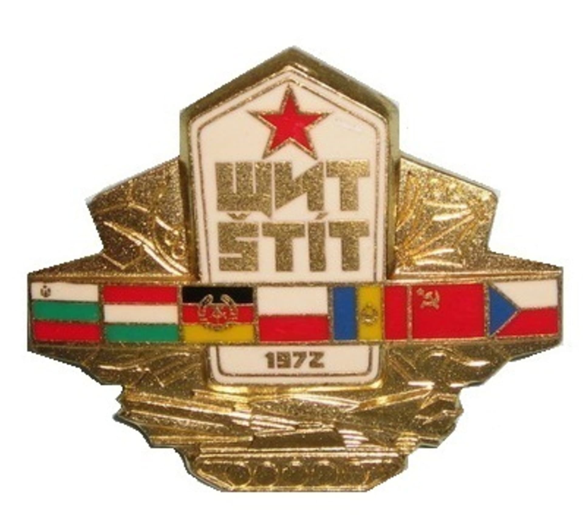 Pamětní odznak účastníků vojenských manévrů Varšavské smlouvy Štít v roce 1972 (zdroj: Informační a analytické centrum Moskva)