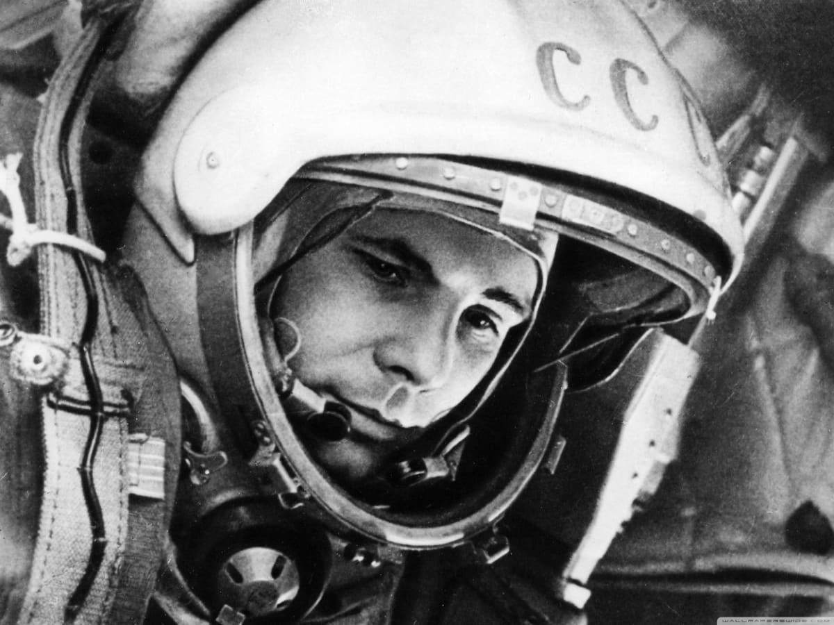 Sovětský kosmonaut a první člověk ve vesmíru Jurij Alexejevič Gagarin
