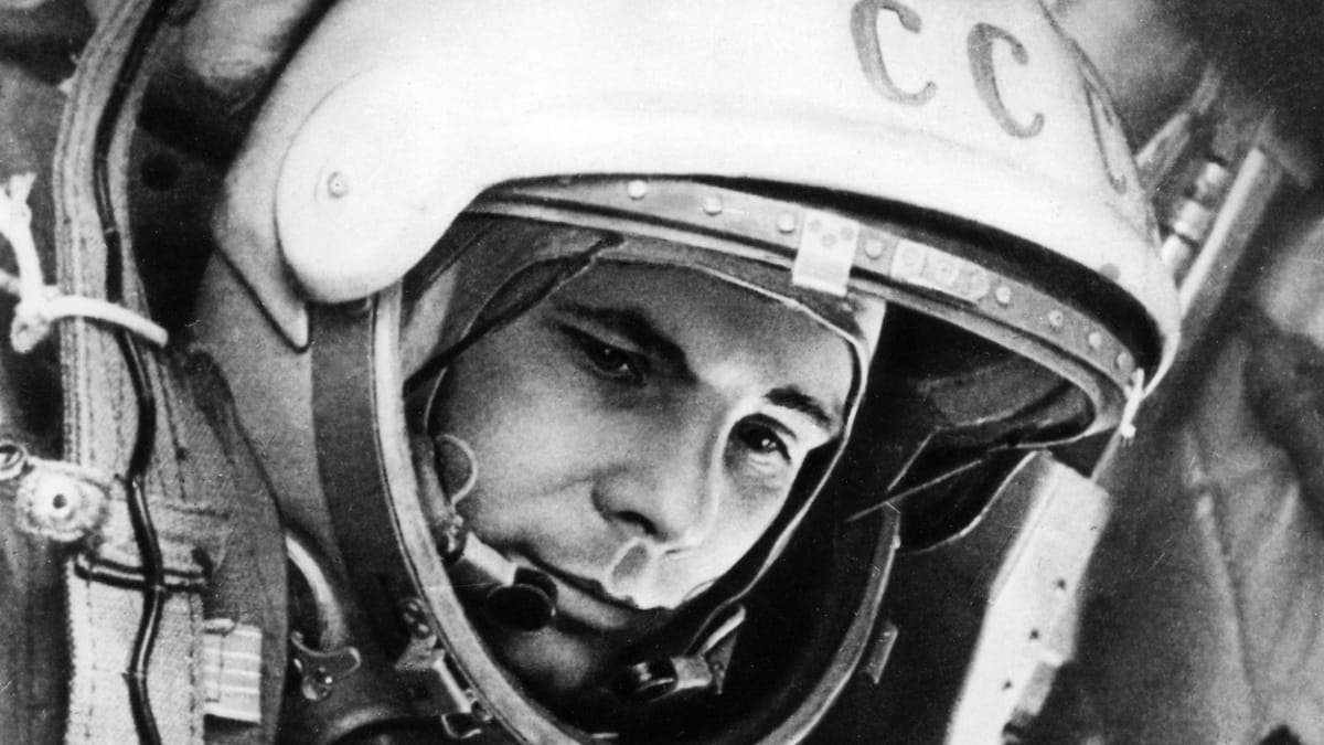 Sovětský kosmonaut a první člověk ve vesmíru Jurij Alexejevič Gagarin