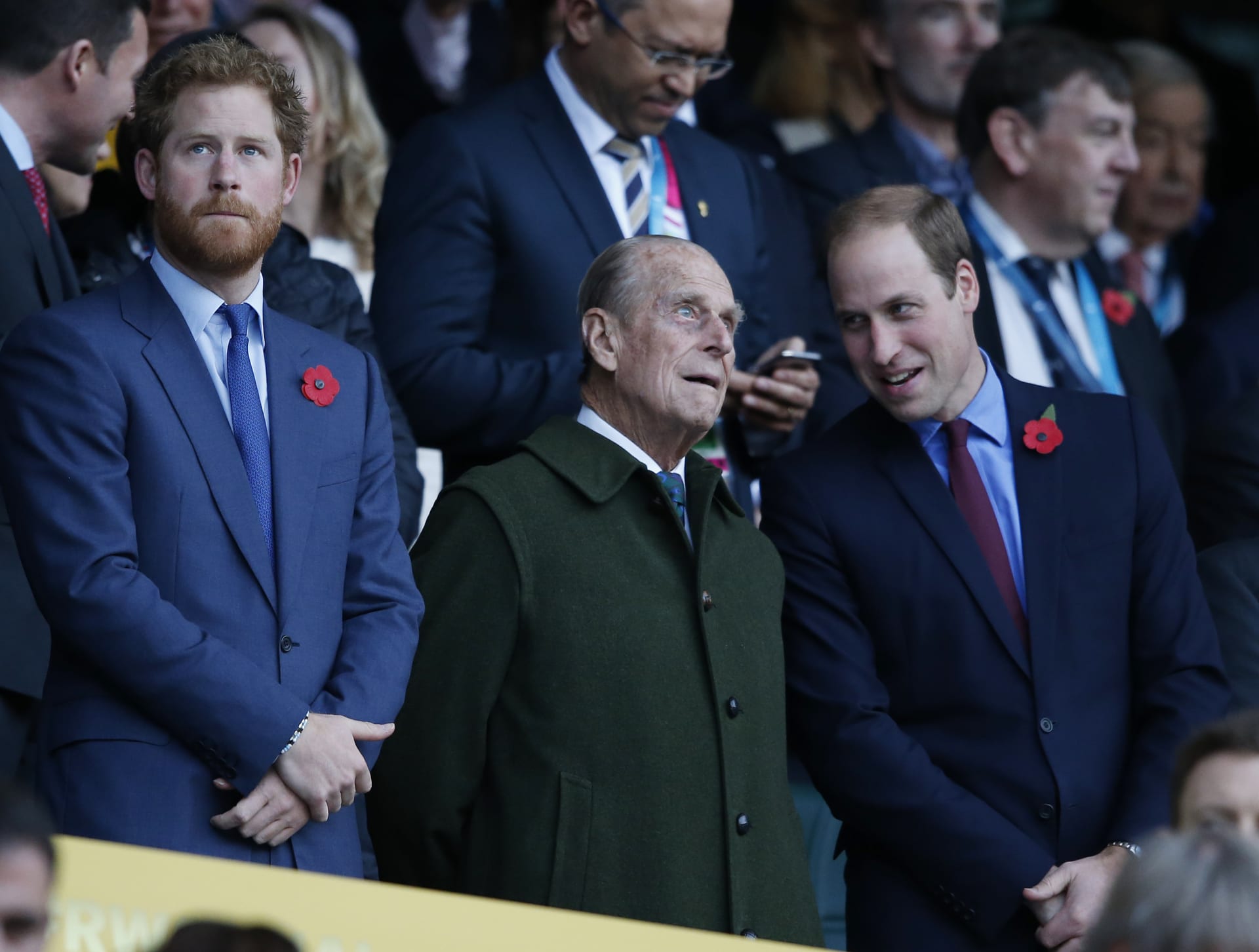 Princ Philip se svými vnuky princem Harrym a princem Williamem