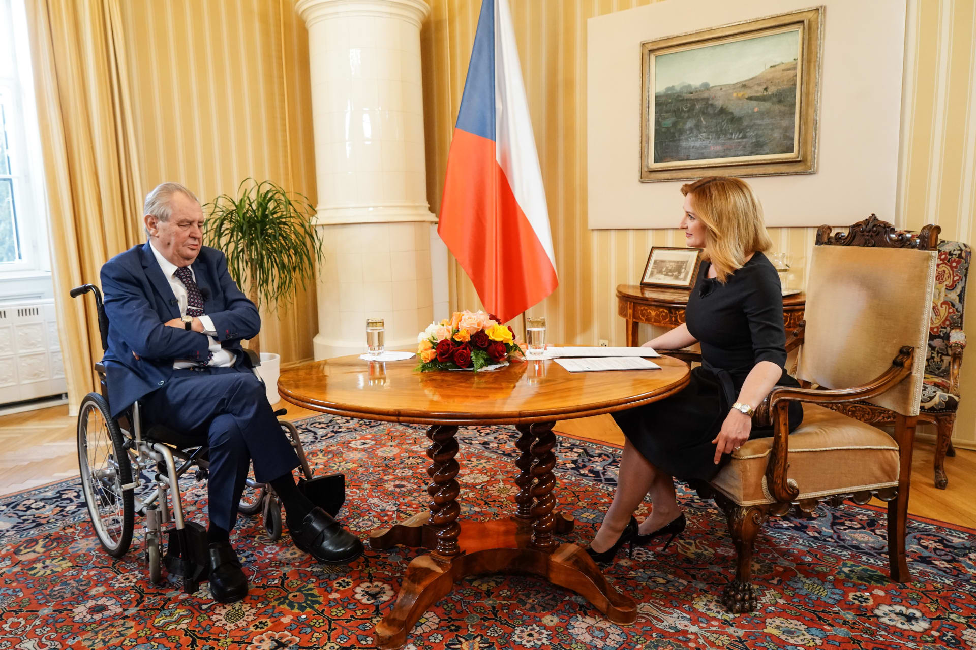 Rozhovor moderátorky Terezie Tománkové s prezidentem Milošem Zemanem